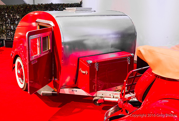 1935 Ford Deluxe Convertible Sedan And Trailer