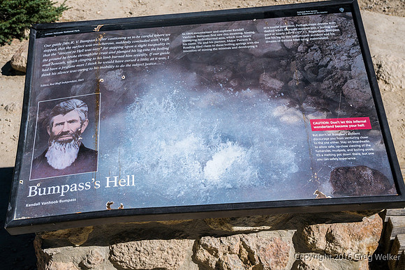 Bumpass Hell Info. Sign At Trailhead