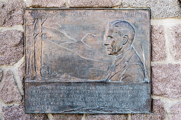 Plaque Honoring Stephen Tyng Mather At Loomis Museum
