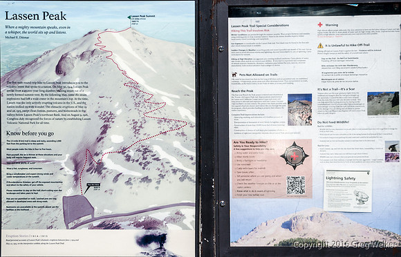 Mt. Lassen Trail Head Sign