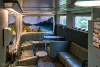 Seating in the Bar/Snack lounge beneath the dome.