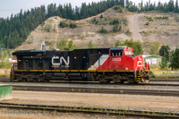 Locomotives in the Prince George yard.