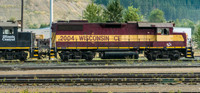 Locomotives in the Prince George yard.