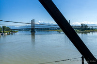 Pitt River Bridge Over Pitt River In Coquitlam BC.