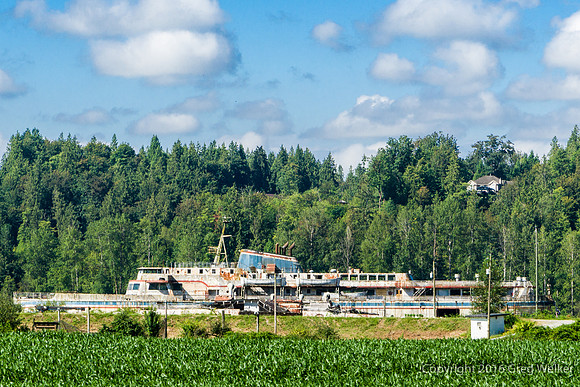 Ship On River Looks Landlocked