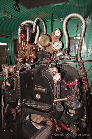 Baldwin 2-6-2 #12 Steam Locomotive - Cab Interior