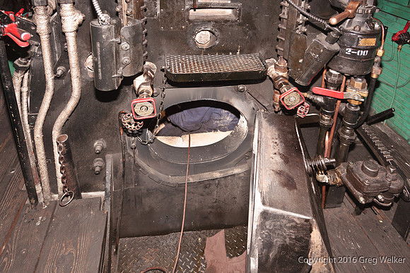 Baldwin 2-6-2 #12 Steam Locomotive - Cab Interior