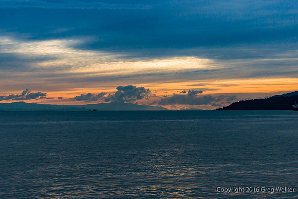 Sunset At Trip's End Over Burrard Inlet