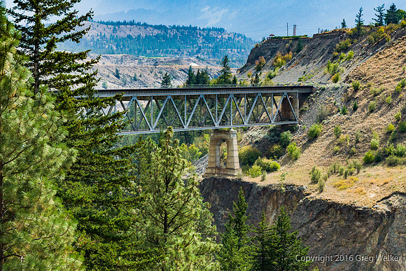 1931 RR Bridge Over Fraser River Near Lillooet BC