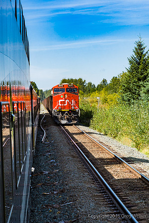 Freight Passing On Main Track