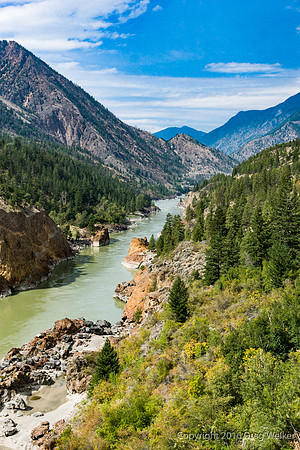 Looking Down The Fraser From The Bridge Towards Lillooet