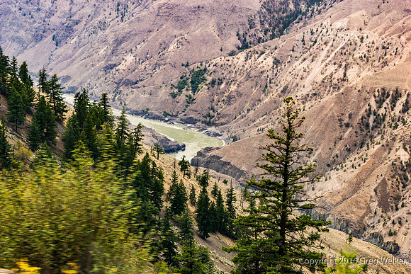 Fraser River In Fraser Canyon Near Clinton