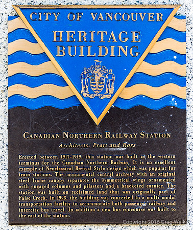 Plaque On Via Rail Station
