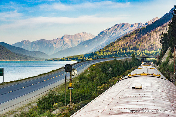 Moose Lake.  Yellowhead Highway At Left.