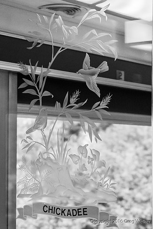 Etched Glass Partition In Dining Car