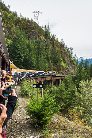 Crossing Large Culvert Next To Cheakamus River On Trestle