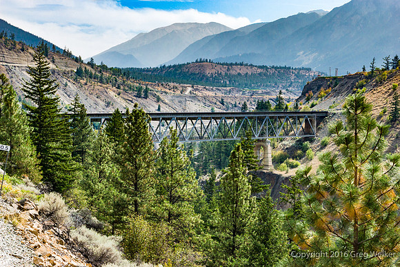 1931 RR Bridge Over Fraser River Near Lillooet BC