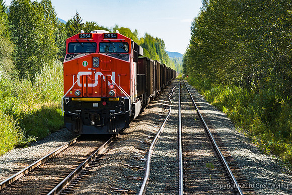Freight Passing On Main Track