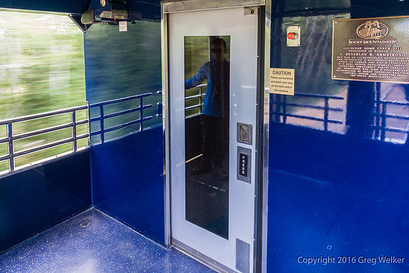 Open Vestibule Area Of Gold Service Dome Car