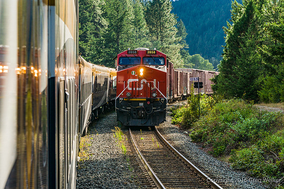 Freight Passing Us At D'Arcy BC