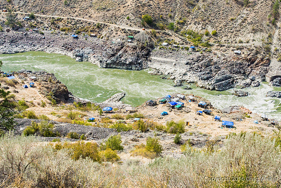 Fraser River And Canyon At Bridge River Rapids Fishway