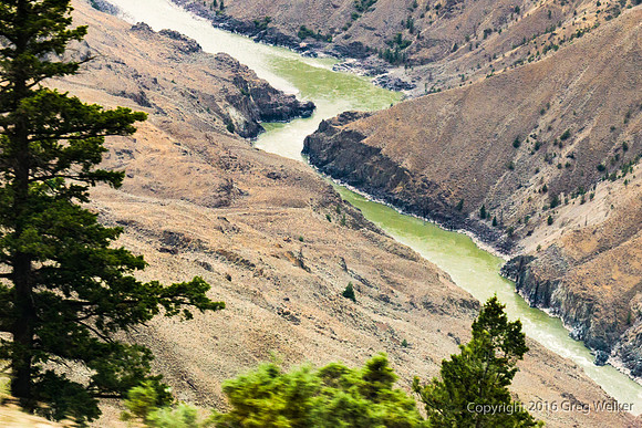 Fraser River In Fraser Canyon Near Clinton