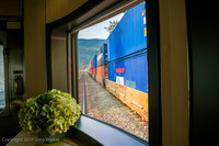 Passing a freight.