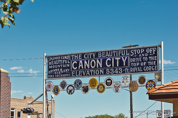 Canon City Colorado Welcome Sign