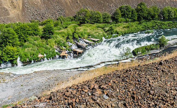 Deschutes River and Winter Water Creek.  Fishing Platforms.