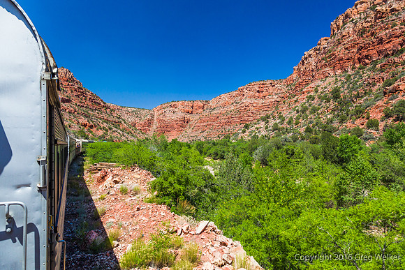 Views From Train As You Travel Through The Canyon
