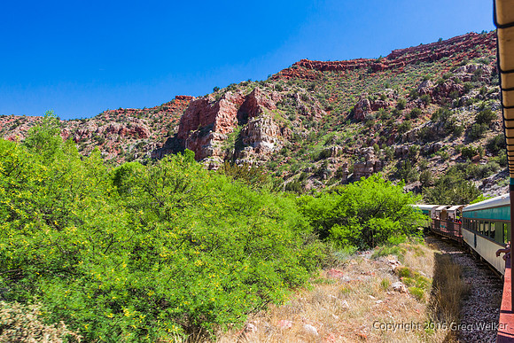 Views From Train As You Travel Through The Canyon