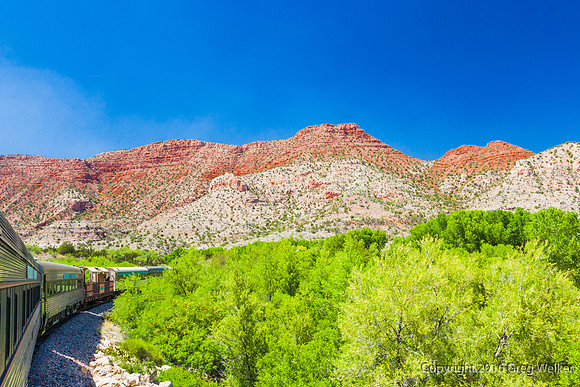 Views From Train As You Travel Through The Canyon