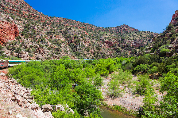 Views From Train As You Travel Through The Canyon