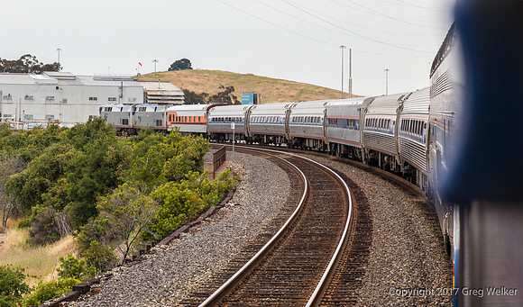 Climbing Up Approach To Carquinez RR Bridge
