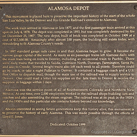 Commemorative Plaque On Depot