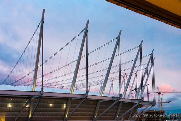 Shots Of BC Place Stadium Across The Street From Our Hotel
