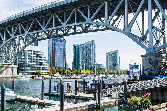 Granville Bridge Over False Creek And Granville Island