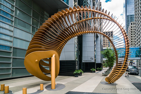 "Weaving Fence And Horn" Sculpture By John McEwan.
