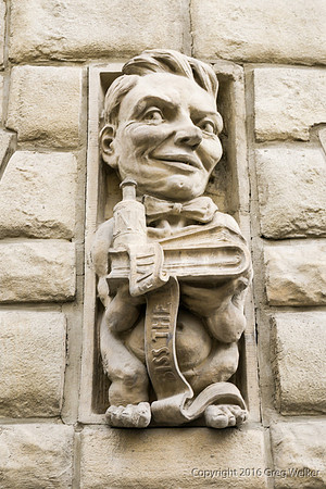 Calgary Herald Gargoyle On Old Alberta Hotel Building.