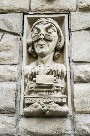 Calgary Herald Gargoyle On Old Alberta Hotel Building.