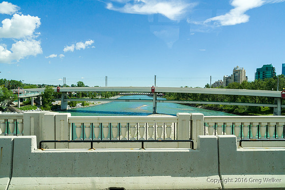 Crossing Bow River On Louise Bridge.