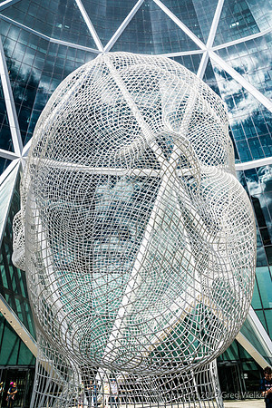"Wonderland" Sculpture By Jaume Plensa At Bow Building.