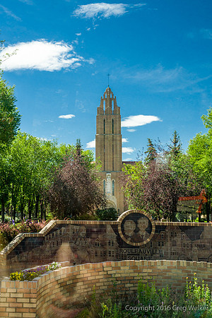 Rouleauville Square.  Saint Mary's Cathedral In Background.