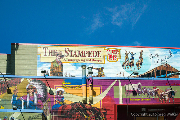 Mural Depicting The Calgary Stampede.