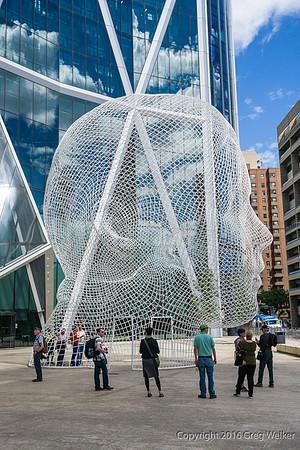 "Wonderland" Sculpture By Jaume Plensa At Bow Building.