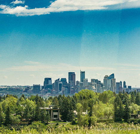View Of Downtown Calgary From Van.
