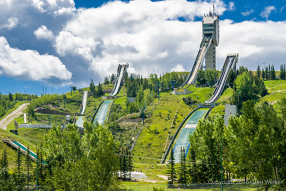 Ski Jumps At Canada Olympic Park.