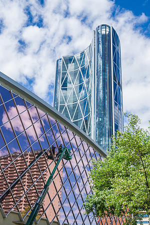 Tellus Convention Center.  Bow Building In Background