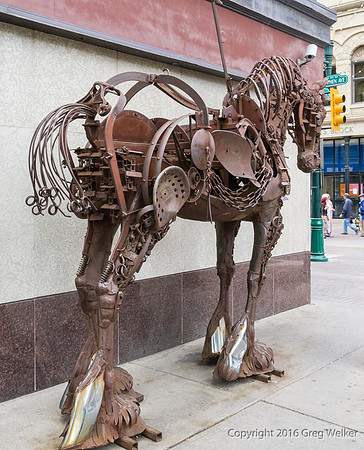 Horse Sculpture On Stephen Ave. - Unknown Artist