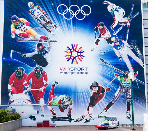 Mural At Canada Olympic Park.  Operated By WinSport.